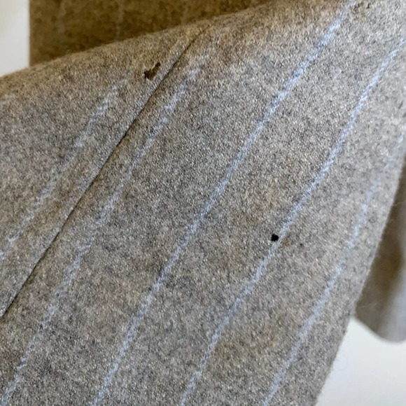 Ralph Lauren | Black Label Gray & Light Blue Pin Striped 2 Piece Pantsuit Size 4 - Picture 3 of 14